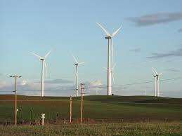 A wind farm in Solano County