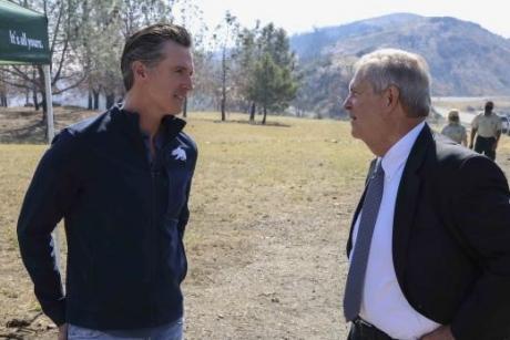 Governor Newsom and Randy Moore, US Forest Service Chief Visit Wildfire Burn Scar