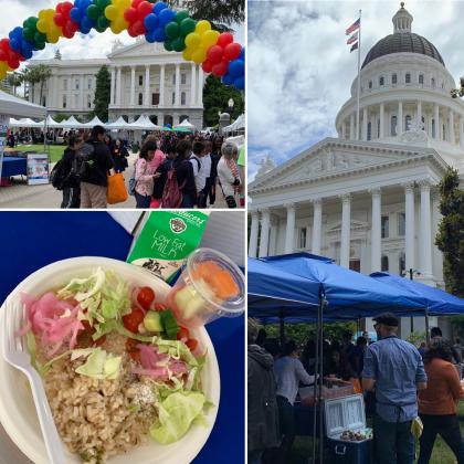 Summer Meals Event at California State Capitol included sample meal with foods from all five food groups