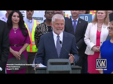 CSAC 1st Vice President & San Luis Obispo County Supervisor Bruce Gibson at the ACA 1 Press Conference (August 17, 2023) image