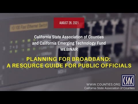 Planning for Broadband — A Resource guide for Public Officials image