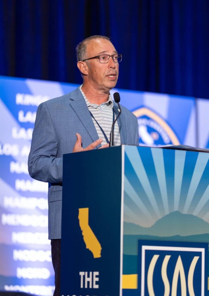 A speaker at one California State Association of Counties Annual events