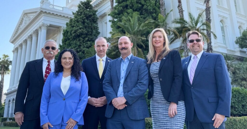 CSAC President and Executive Committee in front of California's State Capitol.
