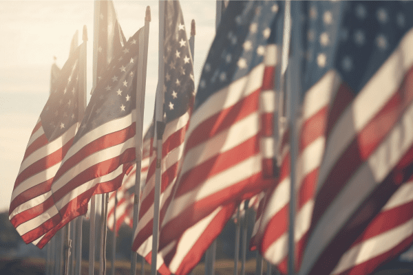 American flags